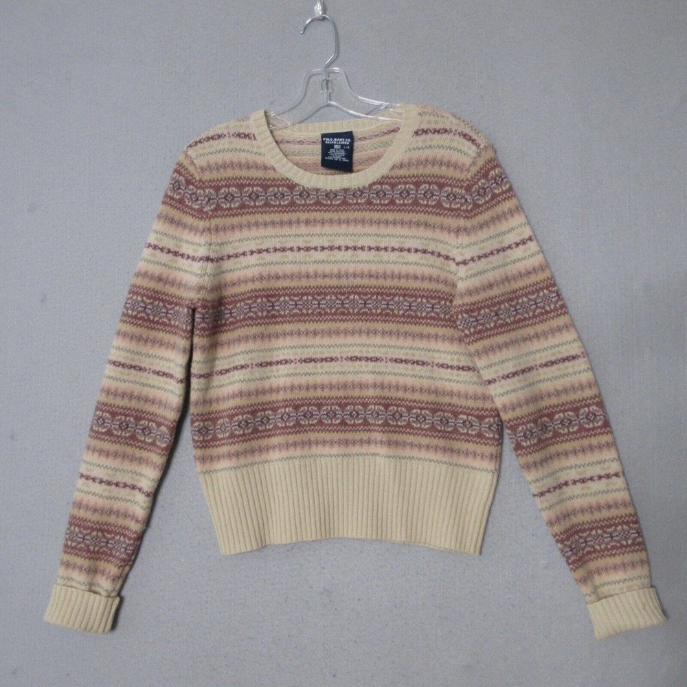 Vintage 90s Polo Ralph Lauren Sweater Fair Isle Lambswool